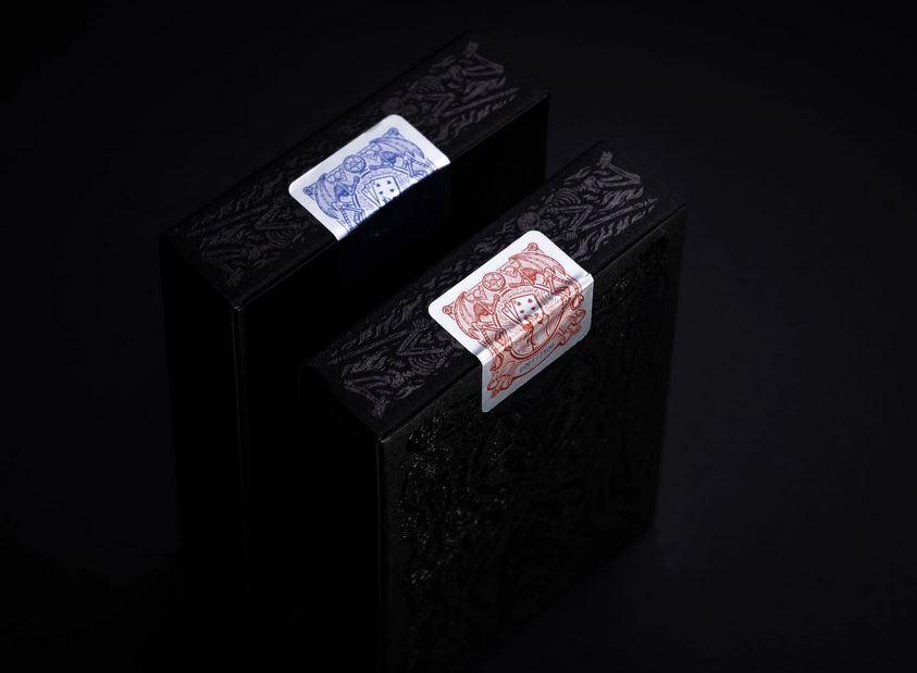 666 Cobalt Blue Playing Cards Playing Cards by Riffle Shuffle Playing Card Company