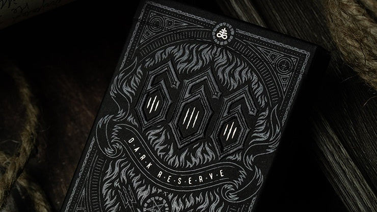 666 Silver Dark Reserve Playing Cards Playing Cards by Riffle Shuffle Playing Card Company