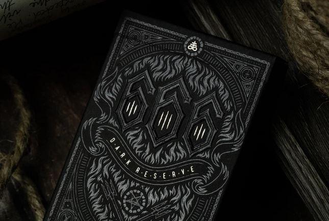 666 Silver Dark Reserve Playing Cards Playing Cards by Riffle Shuffle Playing Card Company