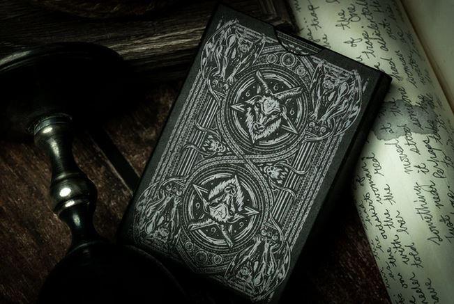 666 Purple Inferno Playing Cards by Riffle Shuffle Playing Cards by RarePlayingCards.com