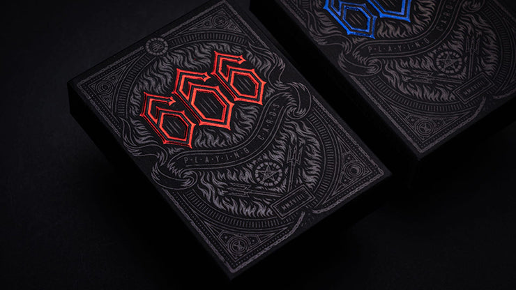 666 Crimson Flare Playing Cards Playing Cards by Riffle Shuffle Playing Card Company