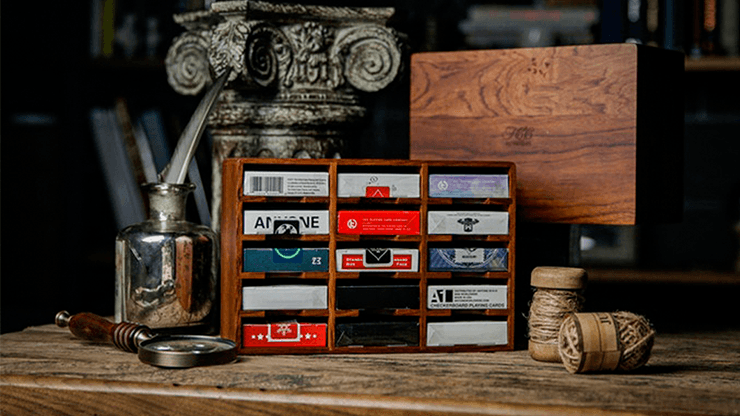 Rosewood Playing Card Storage Cabinet Playing Cards by TCC Playing Card Co.
