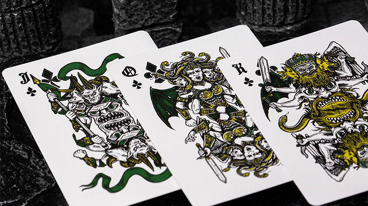 Inferno Playing Cards Emerald Blaze Playing Cards by Darkside Playing Card Co