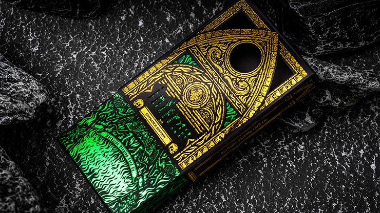 Inferno Playing Cards Emerald Blaze Playing Cards by Darkside Playing Card Co