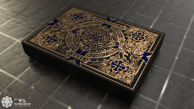Gilded - Stronghold Sapphire Copper Edition Playing Cards Playing Cards by Gamblers Warehouse