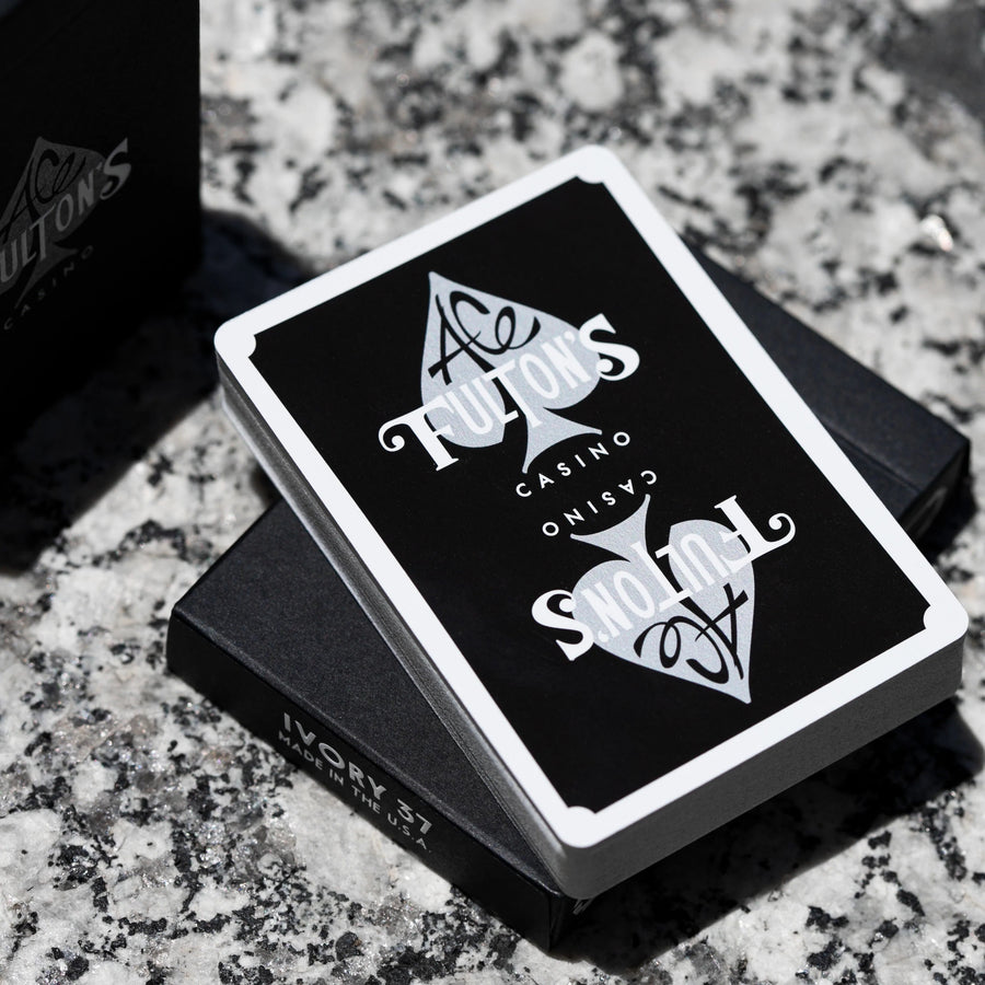 Ace Fulton's 10 Year Anniversary Playing Cards Vintage Back Midnight Fuel Playing Cards by Fulton's Playing Cards