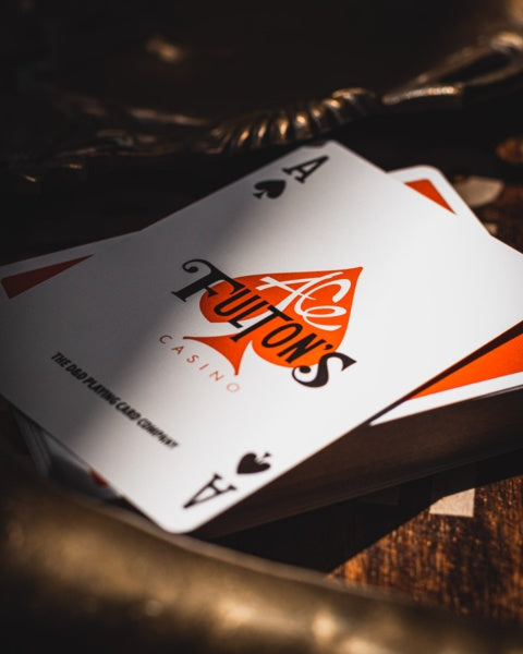 Ace Fulton's Casino Vintage Back (Orange) Playing Cards