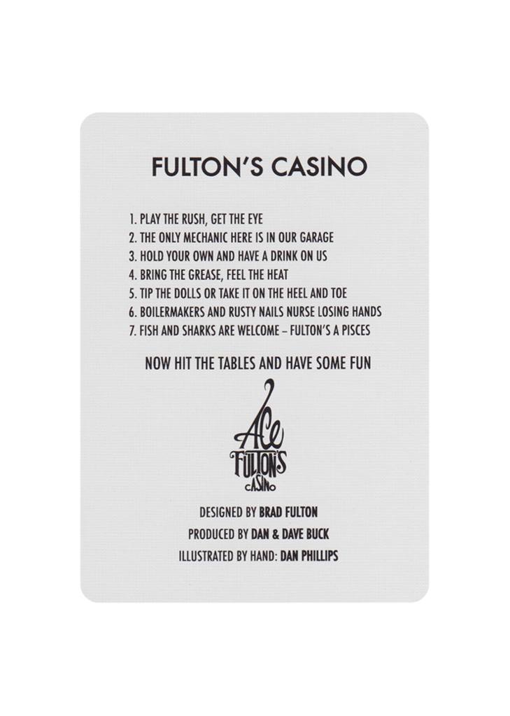 Ace Fulton's Casino Vintage Back (Orange) Playing Cards Playing Cards by Dan & Dave