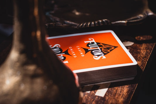 Ace Fulton's Casino Vintage Back (Orange) Playing Cards Playing Cards by Dan & Dave