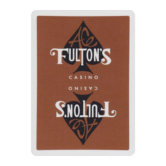Ace Fulton's Casino, Vintage Back - Brown Playing Cards Playing Cards by RarePlayingCards.com