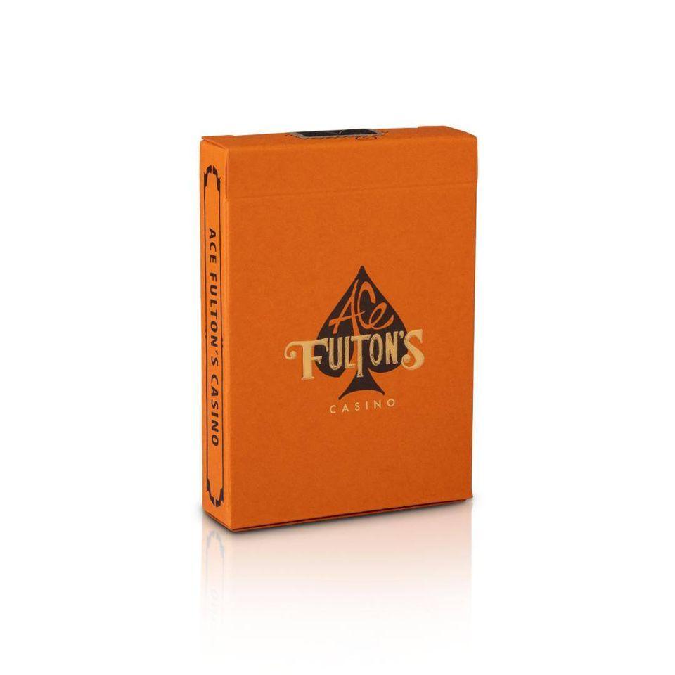 Ace Fulton's Casino Vintage Back (Orange) Playing Cards – Rare