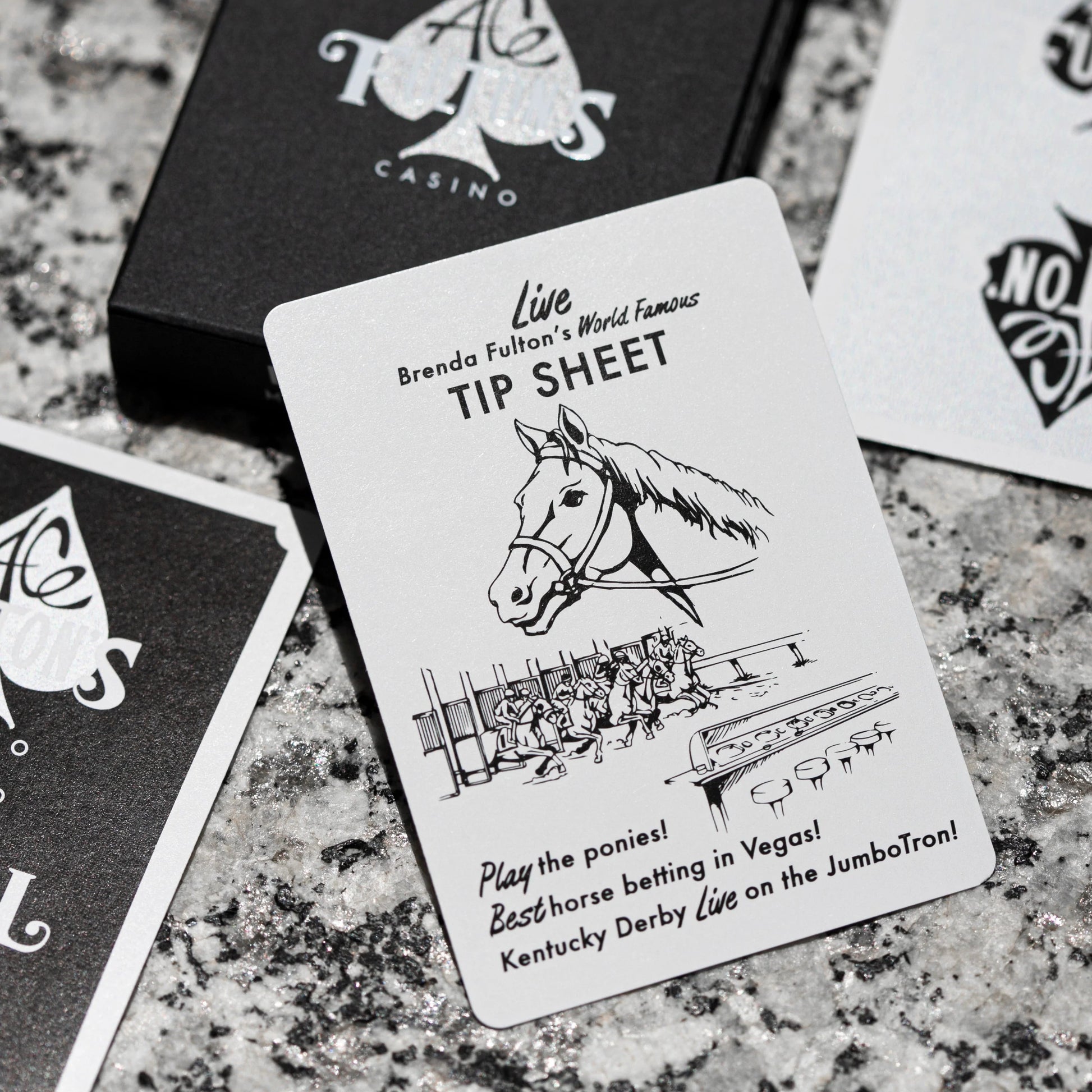 Ace Fulton's 10 Year Anniversary Playing Cards Vintage Back Midnight Fuel Playing Cards by Fulton's Playing Cards