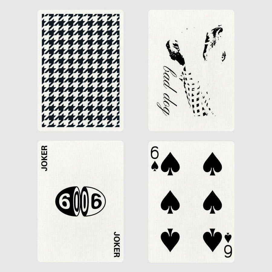 Anyone Worldwide Black Houndstooth Playing Cards by Anyone Worldwide
