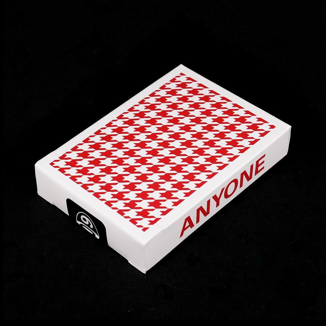 Anyone Worldwide Red Houndstooth Playing Cards by Anyone Worldwide