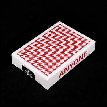 Anyone Worldwide Red Houndstooth Playing Cards by Anyone Worldwide