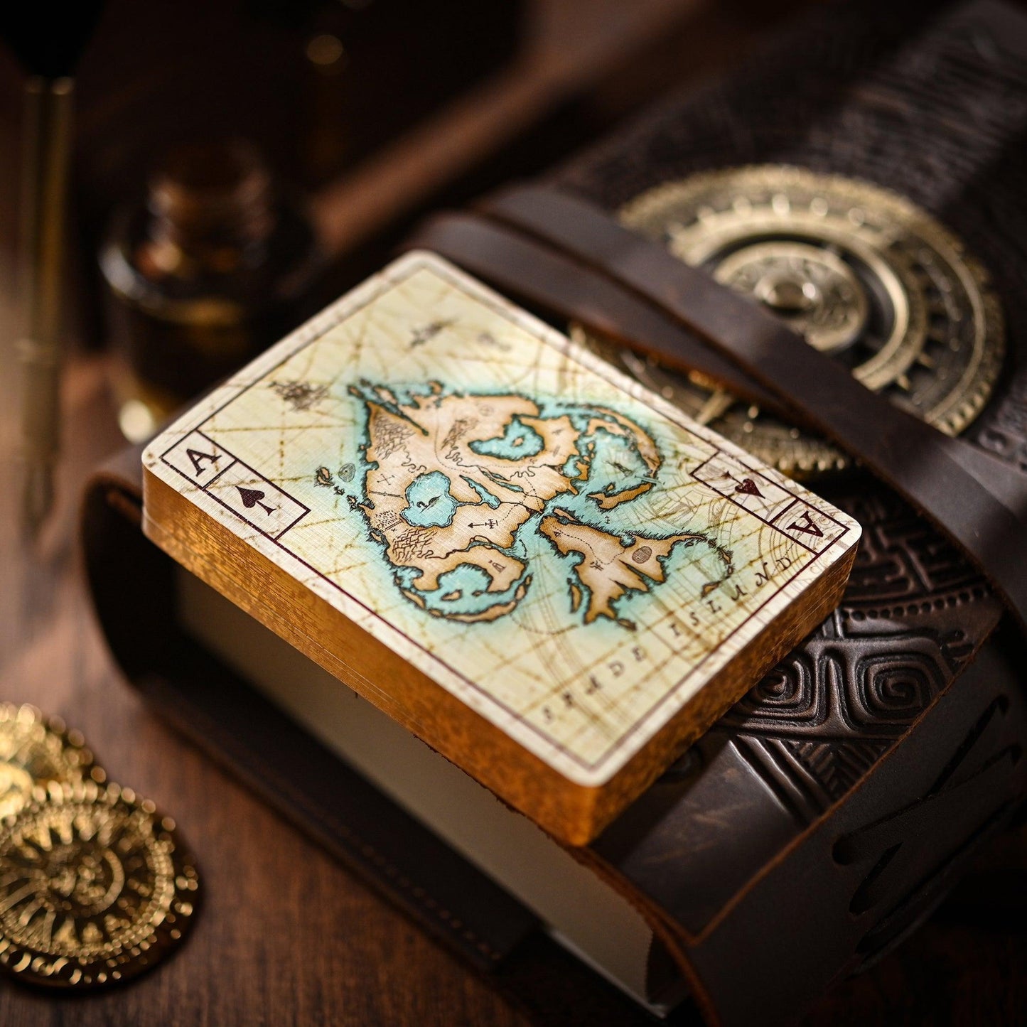 Gilded Eye of the Ocean Astra Polaris Playing Cards Playing Cards by Stockholm 17