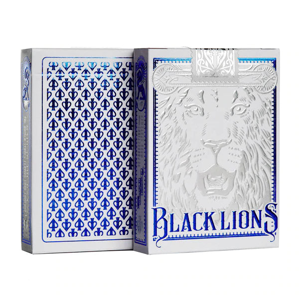 Black Lions Blue Edition Playing Cards by David Blaine