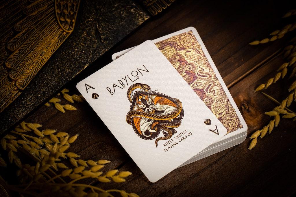 Babylon Playing Cards Golden Wonders Foiled Edition Playing Cards by Riffle Shuffle Playing Card Company