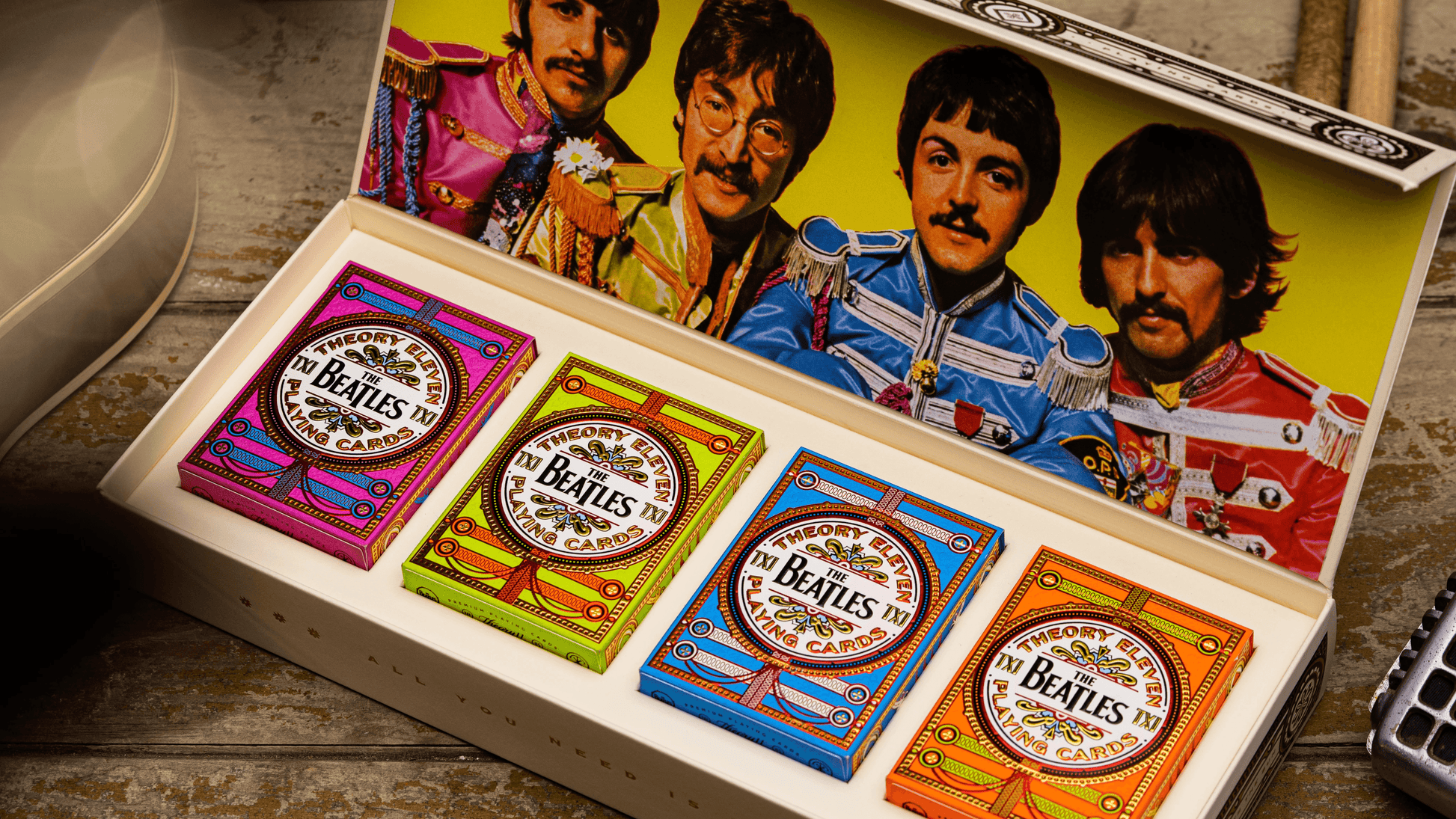 The Beatles Playing Cards - Blue Playing Cards by Theory11