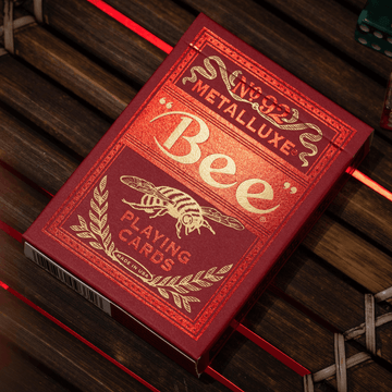 Bee MetalLuxe Red Playing Cards 