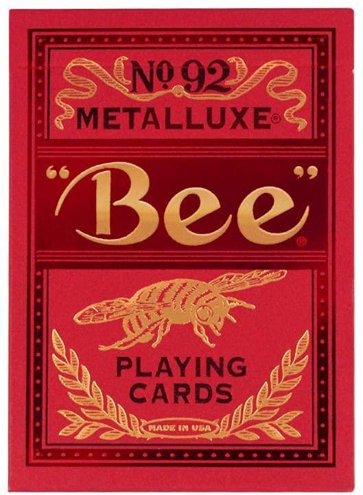 Bee MetalLuxe Red Playing Cards Playing Cards by US Playing Card Co.