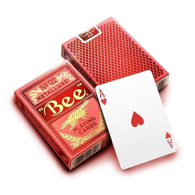Bee MetalLuxe Red Playing Cards Playing Cards by US Playing Card Co.
