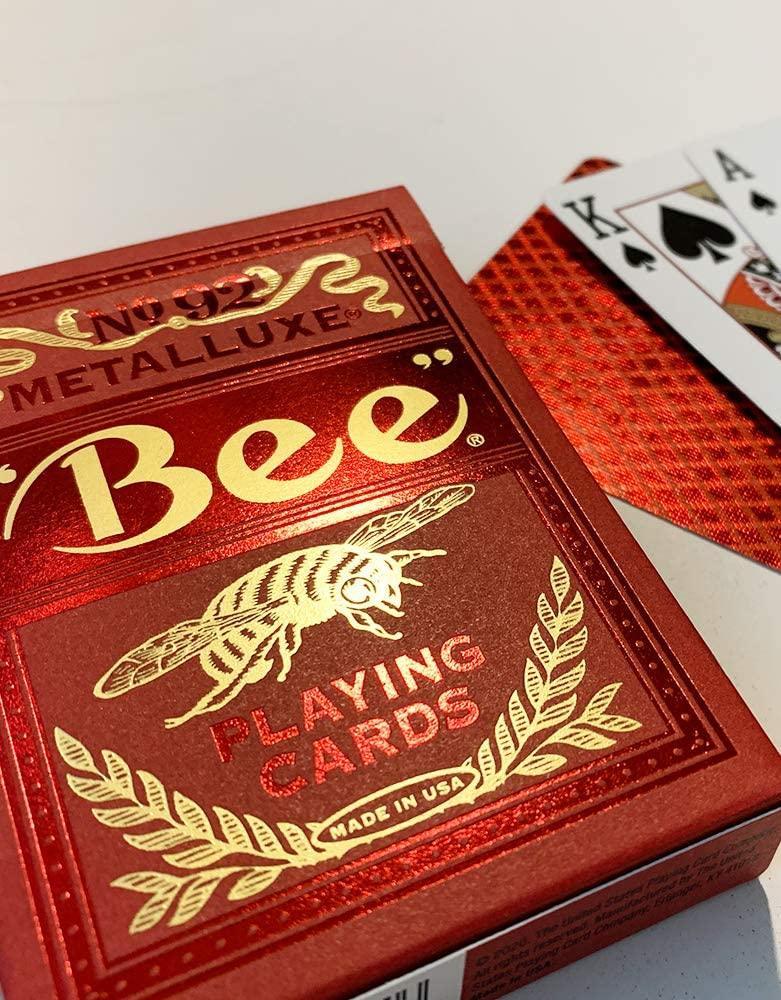 Bee MetalLuxe Red Playing Cards Playing Cards by US Playing Card Co.
