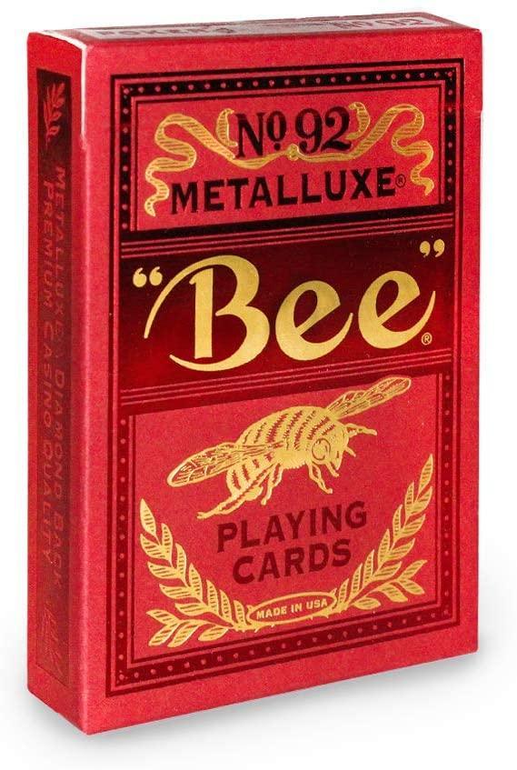 Bee MetalLuxe Red Playing Cards Playing Cards by US Playing Card Co.