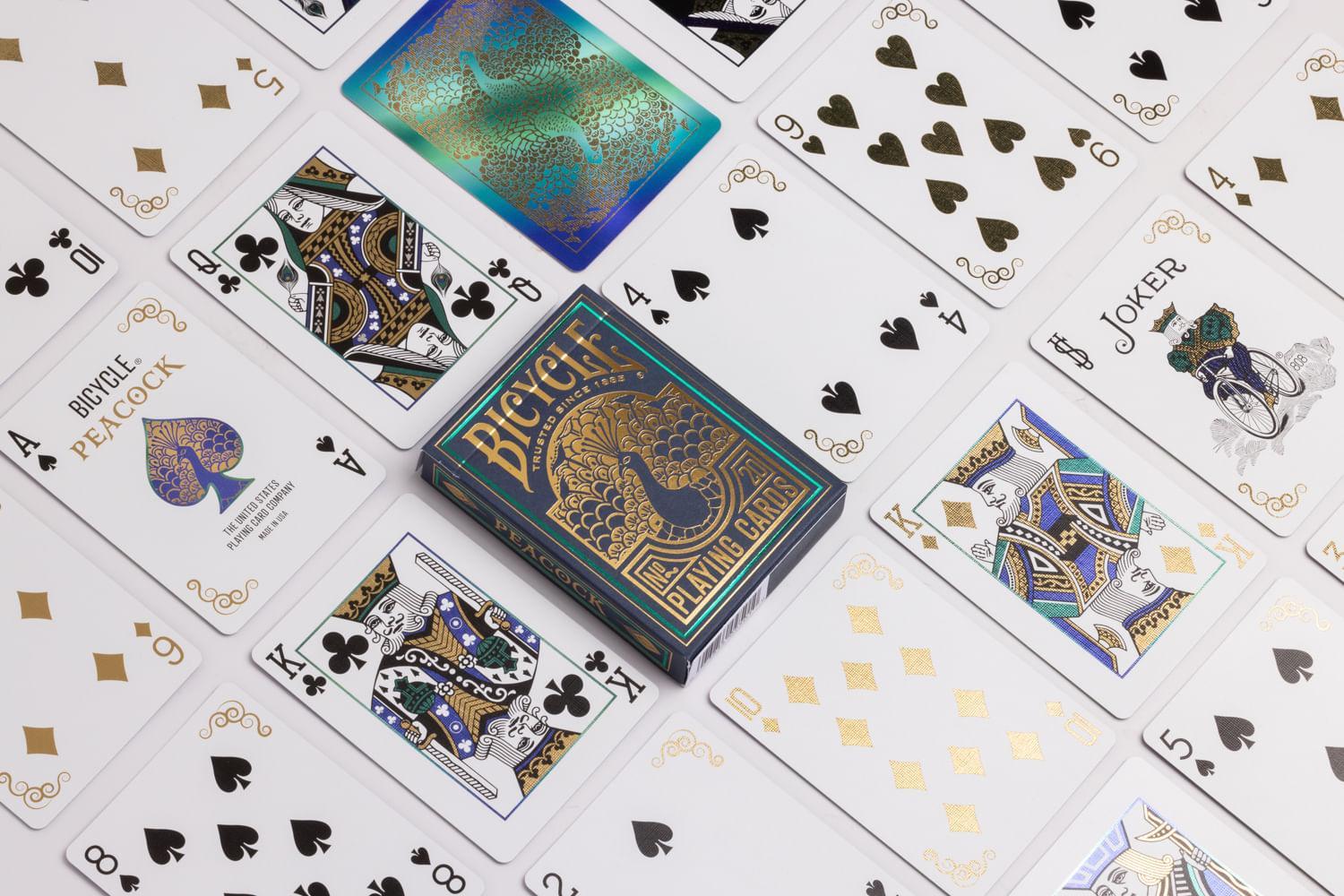 バイスクル ピーコック Bicycle Playing Cards 2色セット Bicycle Peacock Playing cards by USPCC – Rare Playing Cards