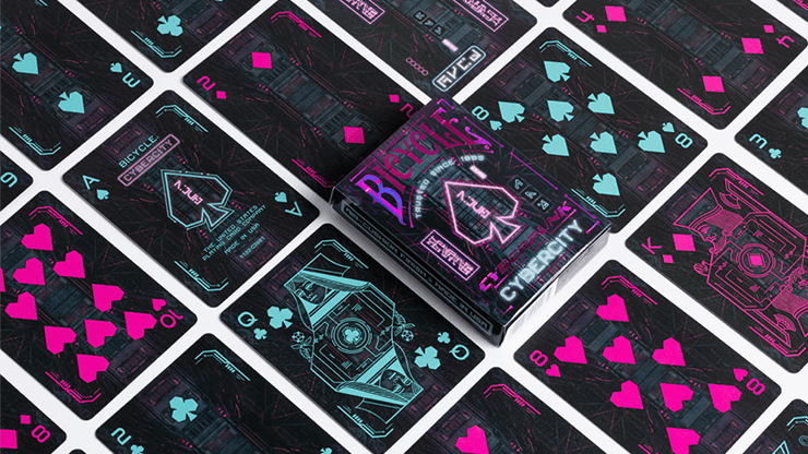 Bicycle Cyberpunk Cybercity Playing Cards Playing Cards by Bicycle Playing Cards