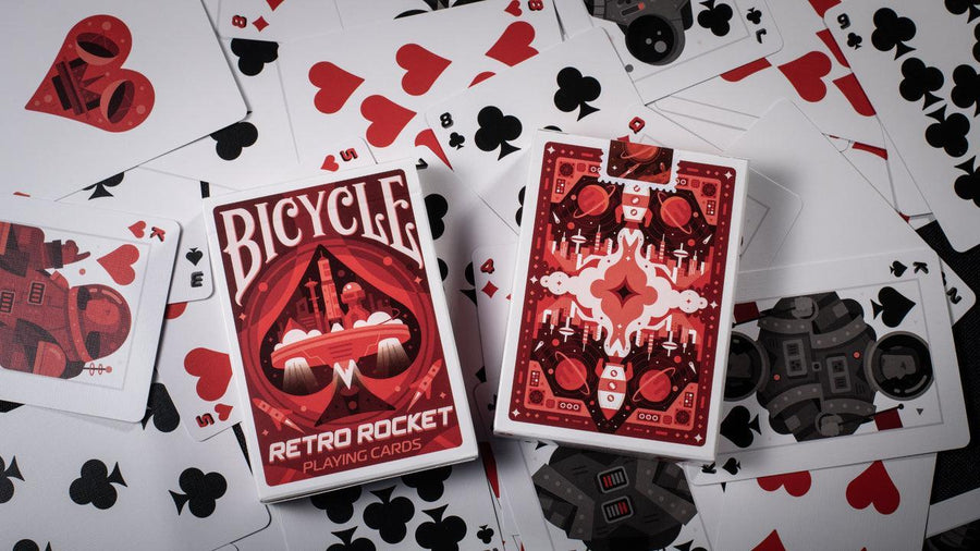 Bicycle Playing Cards - Retro Rocket Playing Cards by Penguin Magic