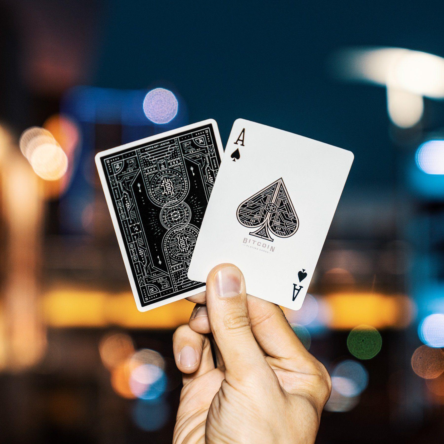 Bitcoin (Black) Playing Cards by Patrick Kun