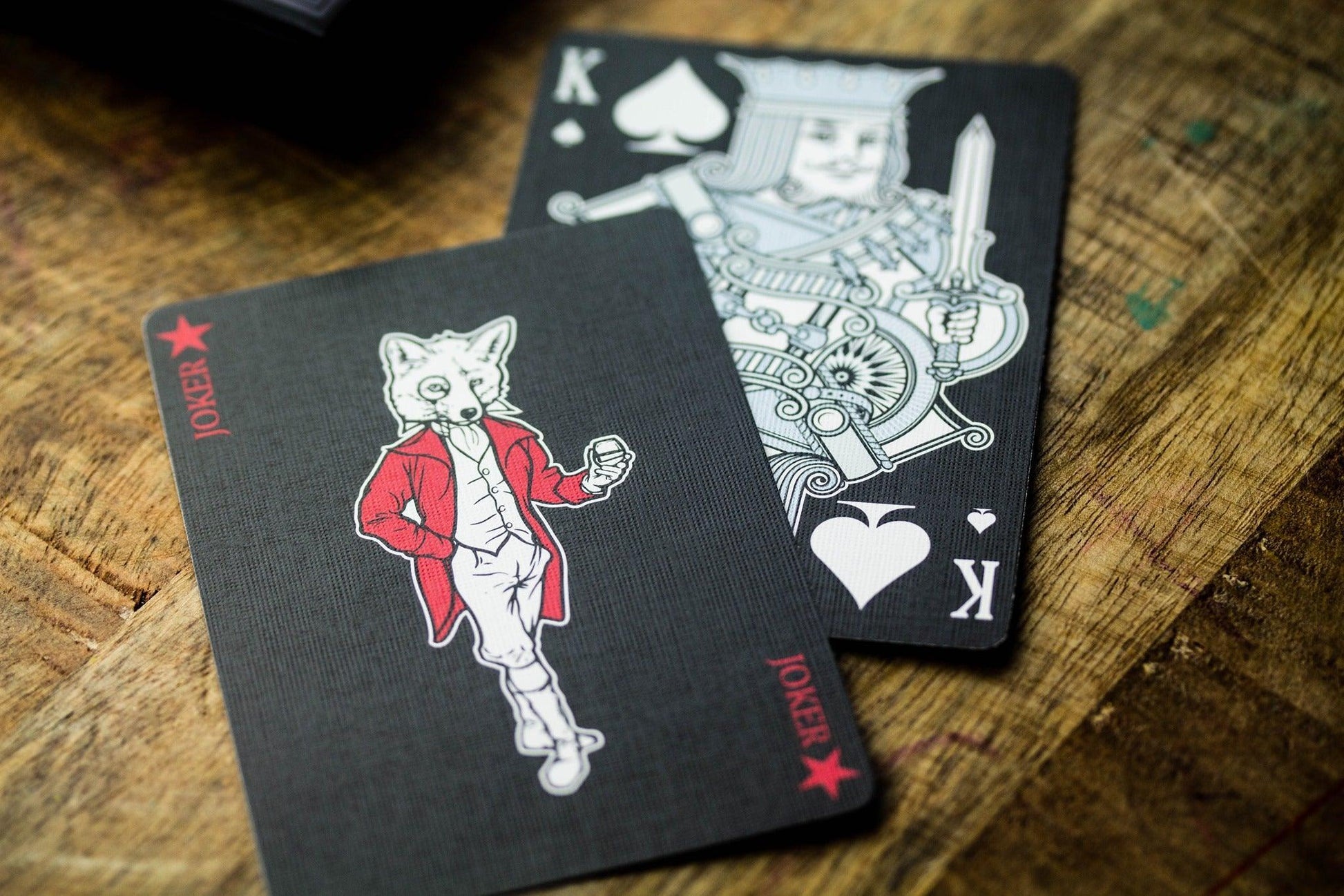 Black Diamond Tally Ho Playing Cards by Kings Wild Project Playing Cards by Kings Wild Project