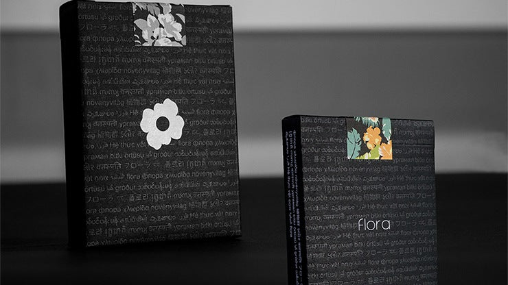 Black Flora Playing Cards Playing Cards by RarePlayingCards.com