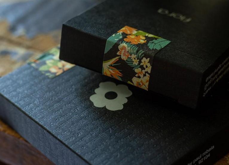 Black Flora Playing Cards Playing Cards by RarePlayingCards.com