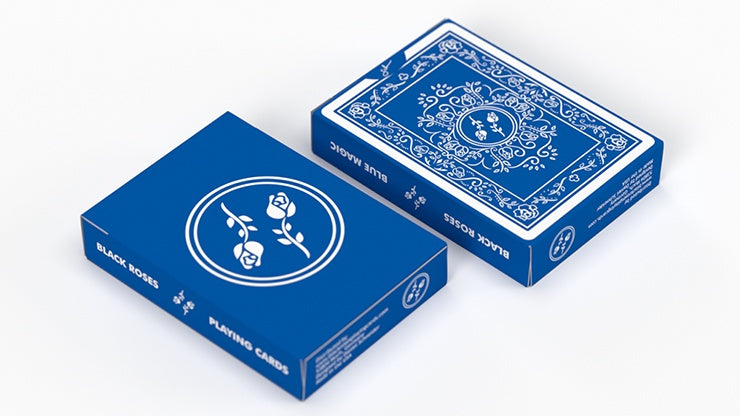 Black Roses Blue Magic Playing Cards Playing Cards by Daniel Schneider