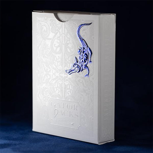 Blue Metallic Gatorbacks Playing Cards by David Blaine