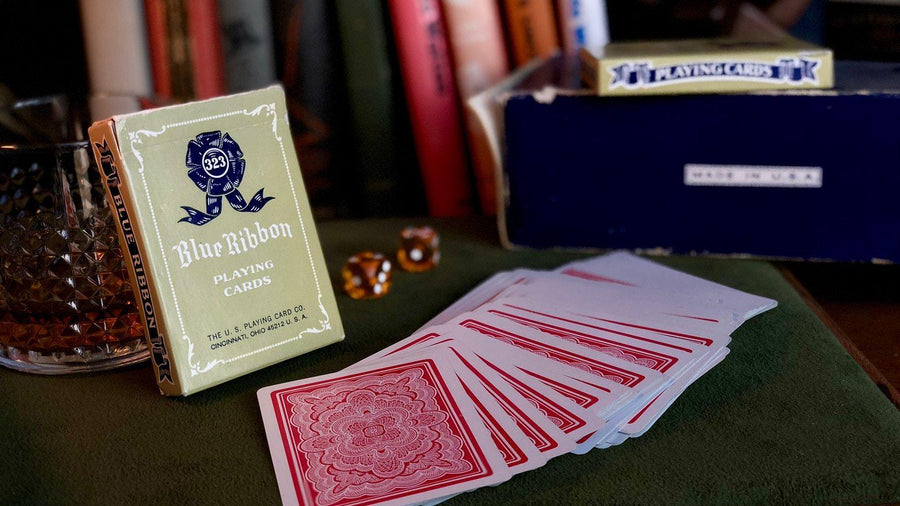 Blue Ribbon (Red) Playing Cards by US Playing Card Co.