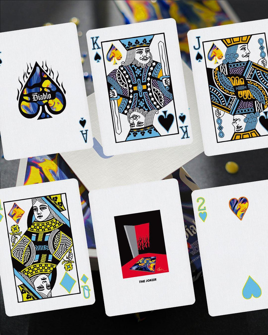 Blue Game Cards Stack Ultra Diablo Blue Playing Cards by Gemini Decks – Rare Playing Cards