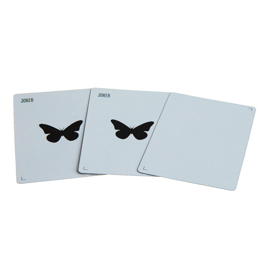 Butterfly Playing Cards - Unmarked Black and White Playing Cards by Ondrej Psenicka