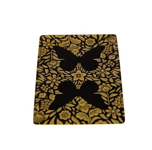 Unmarked Butterfly Playing Cards BLACK & GOLD Playing Cards by Ondrej Psenicka
