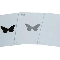 Butterfly Playing Cards Black & Silver Unmarked – Rare