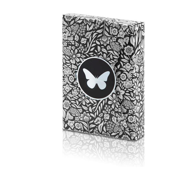 Butterfly Playing Cards Black & Silver Unmarked Playing Cards by Butterfly Playing Cards