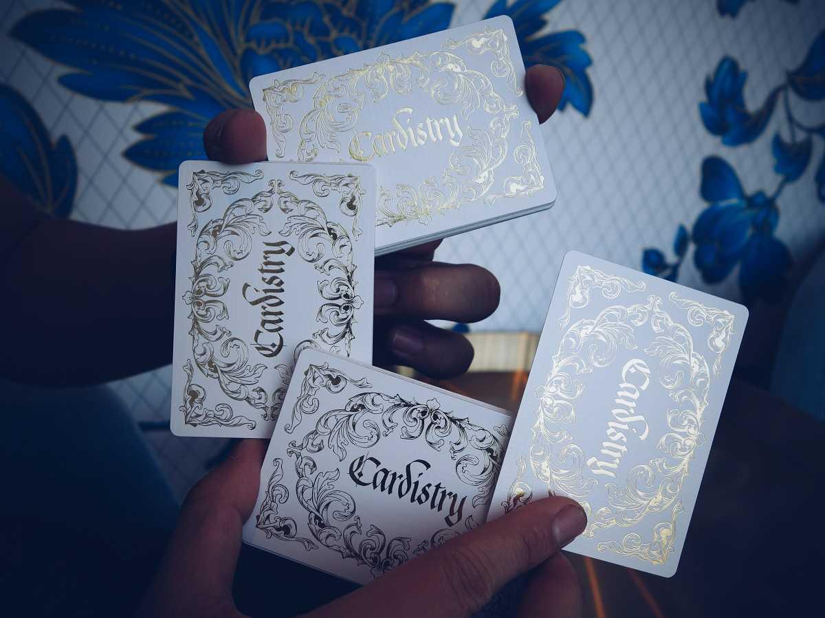 Cardistry Calligraphy Gold Foiled Edition Playing Cards by Bomb Magic