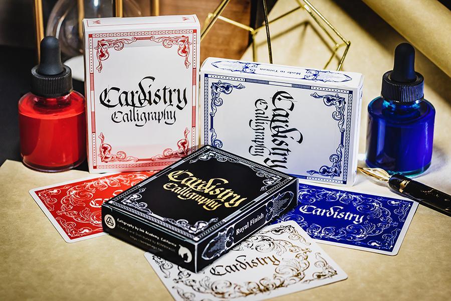 Cardistry Calligraphy Gold Foiled Edition Playing Cards by Bomb Magic