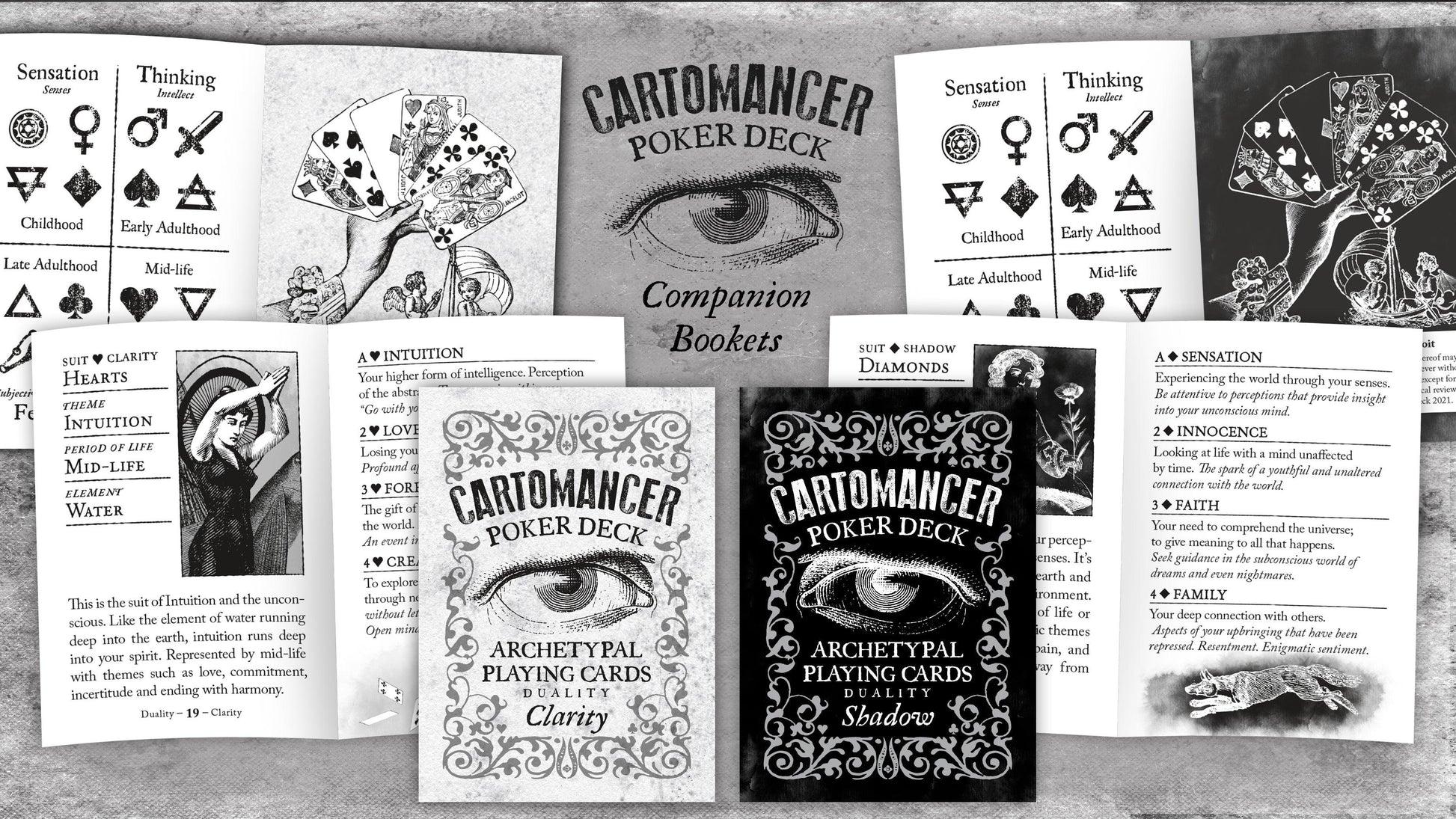 Cartomancer Clarity Playing Cards by Alain Benoit Playing Cards by Cartomancer Playing Cards