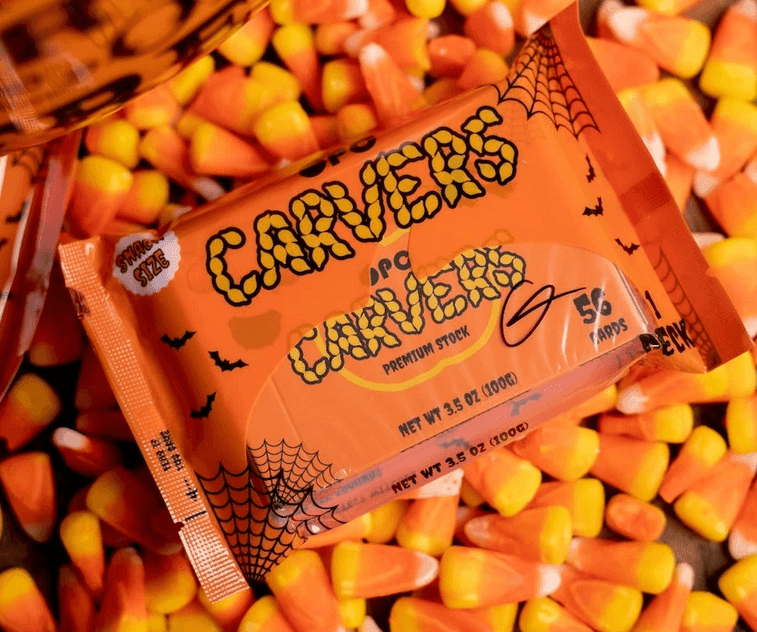 Carvers - V2 Pumpkin Playing Cards Playing Cards by Organic Playing Cards