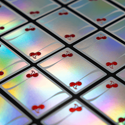 Holographic Sands Mirage Cherry Casino Playing Cards Playing Cards by Pure Imagination Projects