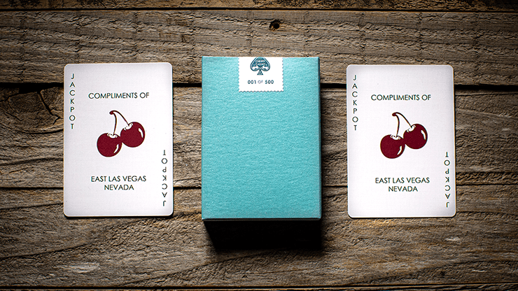 Cherry Casino House Deck - Tropicana Teal Playing Cards by Pure Imagination Projects