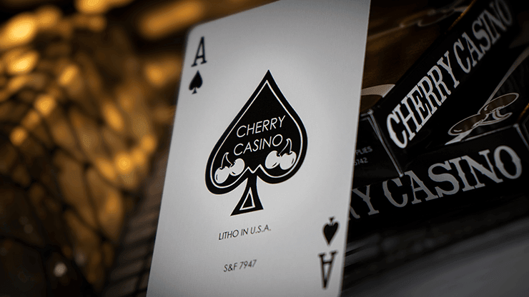 Cherry Casino Monte Carlo Black and Gold - Limited Edition Playing Cards Playing Cards by Pure Imagination Projects